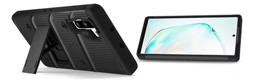 Funda Zizo Bolt Para Samsung Note 10 Negro Con Clip