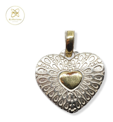 Dije Plata Y Oro Corazon