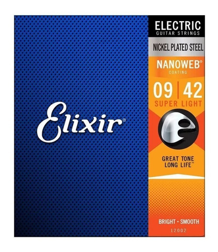 Encordoamento Elixir 09 Guitarra Custom Light Nanoweb