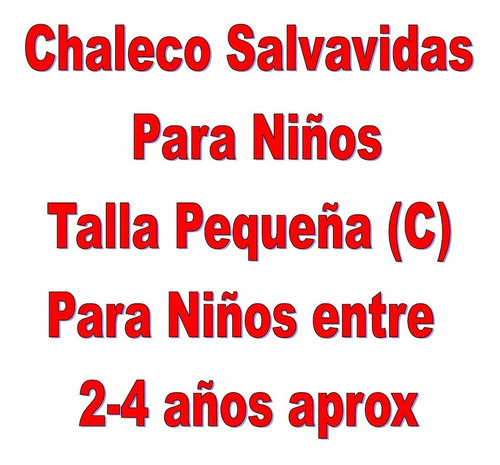 Chaleco Inflable Para La Seguridad De Tus Niños 2-4 Años