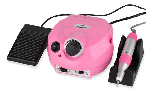 Pulidor De Uñas Divitech® Drill Esmeril Para Manicure Y Pedicure Ideal Para Acrílico Esmalte En Gel 35000 Rpm 30w. Color Rosa
