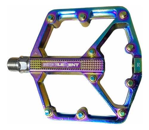 Pedales De Plataforma Bikeelement Oilslick Tornasol Aluminio