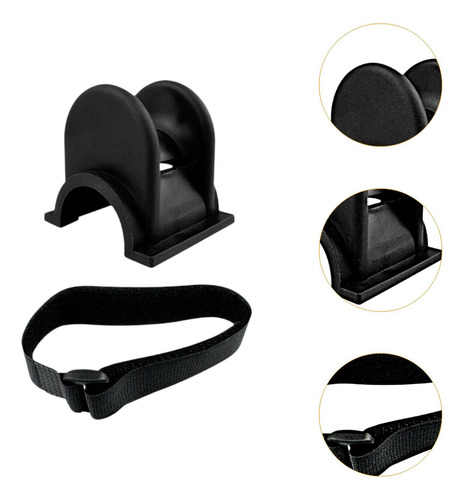 Soporte Para Caña De Pescar Con Clip En En Forma De U Negra