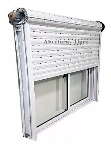 Ventana Aluminio 150x150 Vidrio Entero Y Persiana Pvc 