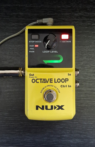 Pedal De Loop Y Octavador Nux Octave Loop Amarillo
