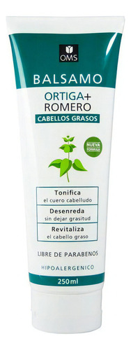 Oms Balsamo Ortiga Y Romero Control Caida S/ Parabenos 250ml