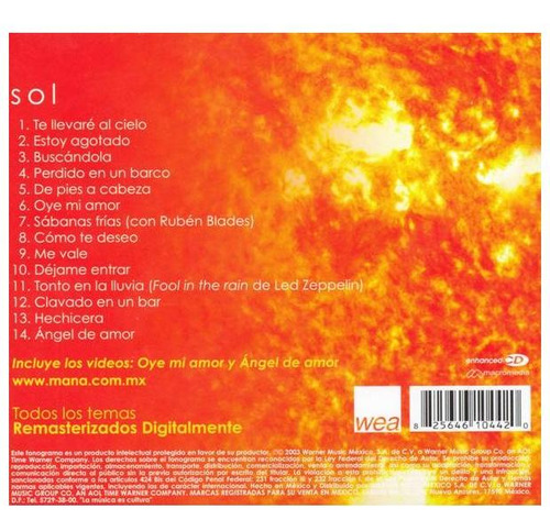 Mana - Sol: Grandes Exitos | Cd