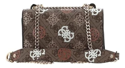Guess Eliette Mini Bandolera Convertible Con Solapa, Latte