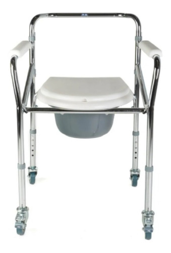Imagen 6 de 9 de Inodoro Portatil De Aluminio -plegable-alt. Reg. Con Ruedas