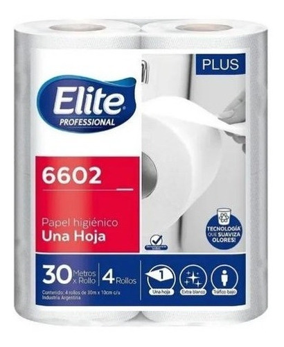 Papel Higiénico Blanco Elite 48 Unid. Pack 12 X 4 Rollos 30m