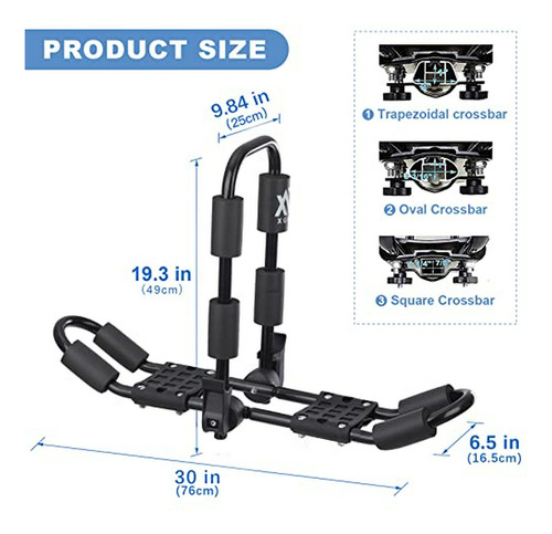 Porta Kayak Y Tablas 4 En 1 Para Techo De Vehículos Suv, Aut