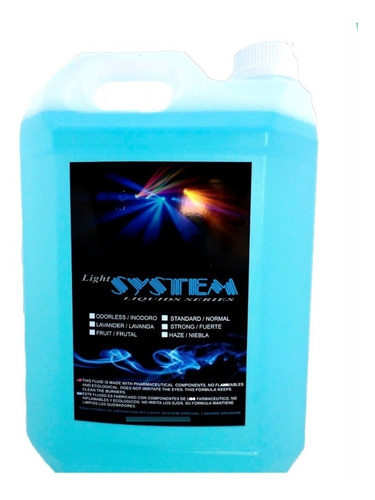 Imagen 8 de 9 de Liquido Maquina Humo Aroma Lavanda Bidon 5 Lts Light System
