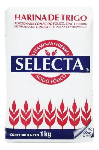8 Pza Harina De Trigo Selecta 1 Kg