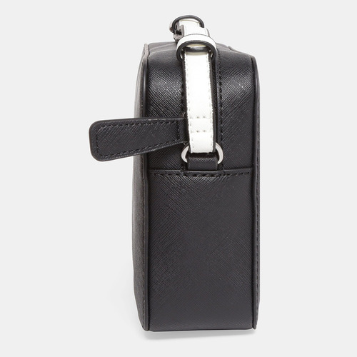 Bolsa Guess Crossbody Camera Bag Texturizada 100% Original Negro Plateado