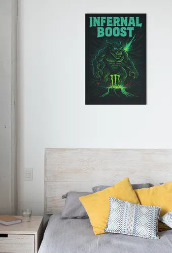 Mural Moderno Monster Energy Cuadro Infernal Boost Full Hd