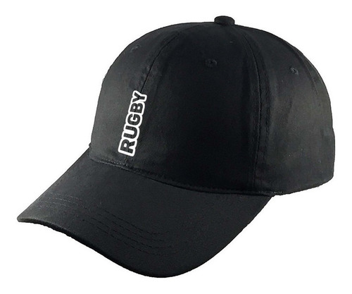 Gorra Clasica Algodón Negra Rugby R8