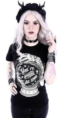 Playera You're Gonna Die Soon Marca Restyle Gótica Rocker