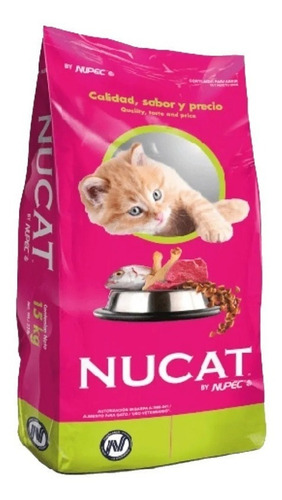 Imagen 1 de 2 de Nucat By Nupec 900 Gr Alimento Croqueta Gato