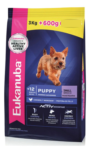 Alimento Eukanuba Puppy Cachorro Small Pequeña  X 3