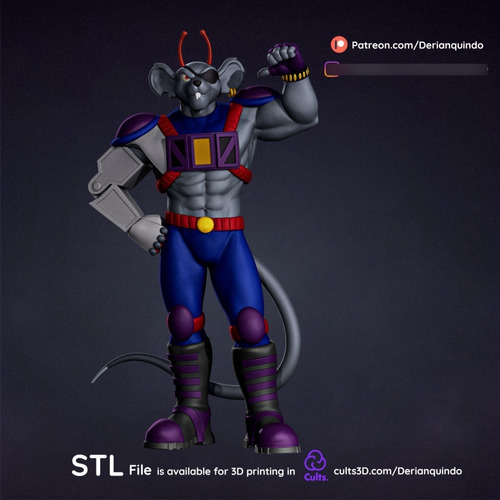 Archivo Stl Impresión 3d - Biker Mice From Mars - Modo Statu