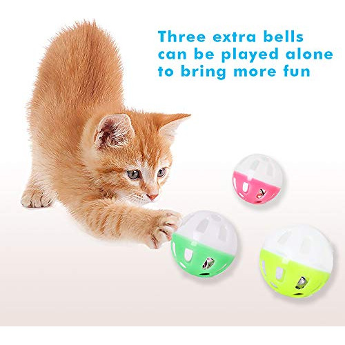 Juguete Interactivo Gato 3 Niveles 6 Bolas Para Ejercicio