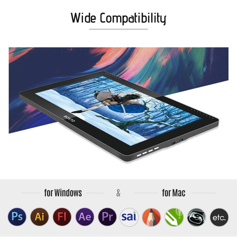 Imagen 4 de 6 de Bosto 16hd 15.6 Pulgadas Ips Gráficos Dibujo Tablet Display