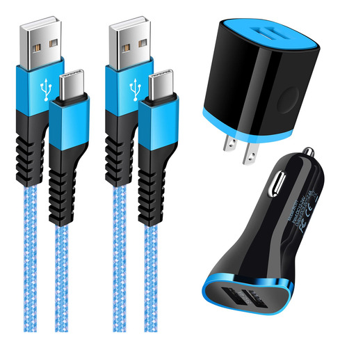 Motorola Cargador De Auto Usb-c + Bloque De Carga Rápida+2 C