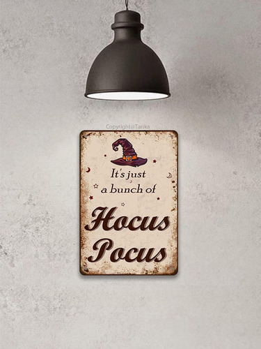 Cartel De Hierro Con Texto En Inglés It's Just A Bunch Of H