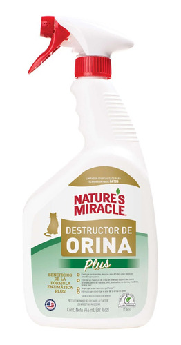 Nature's Miracle Destructor De Orina Plus Para Gatos 946 Ml