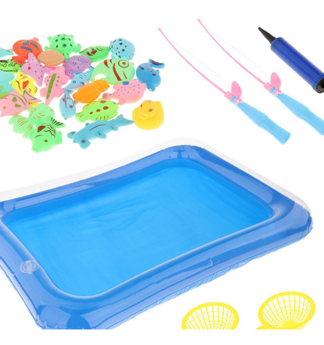 Juego De Pesca Montessori Con Caña De 26 Piezas Y Estanque