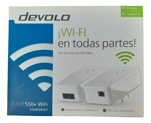Powerline Devolo Wifi 550+ Kit Plc Starter Kit 