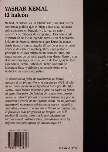 El Halcón - Yashar Kemal (Usado)