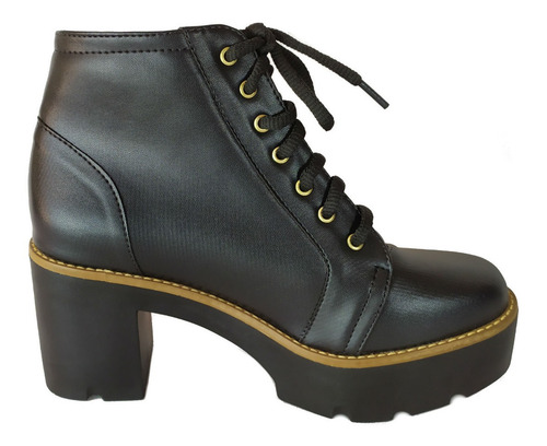 Imagem 3 de 3 de Bota Tratorada Salto 8cm Bellatotti Verona Nero