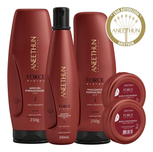 Kit Force System Aneethun Completo 2 Doses Crescimento Força