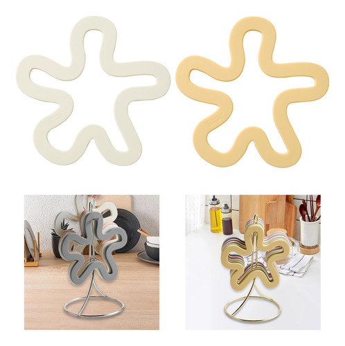 2x Tapetes De Silicona, 1 Pieza 1 Pieza Amarillo