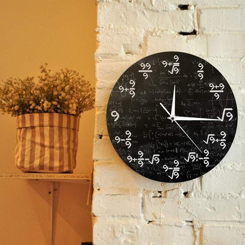 The Geeky Days The Nines Math Silent Wall Clock Number 9 ...