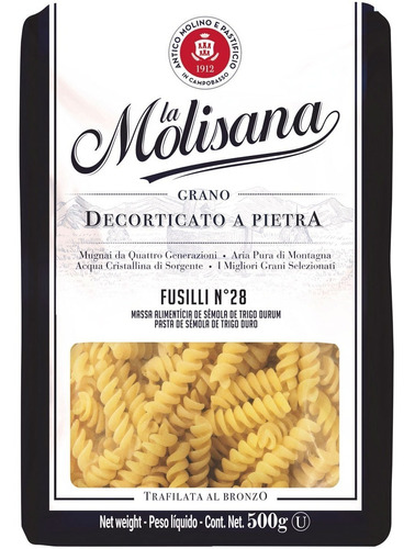 Massa Fusilli Italiana La Molisana Macarrão Parafuso 500g