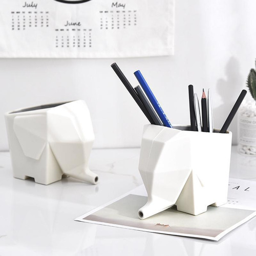 Escorredor E Porta Talheres E Multiuso Elefante - Creme
