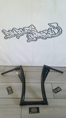 Manillar Murciélago Chopper Bobber Motocicleta 1 O 25mm Fb Negro (Usado)