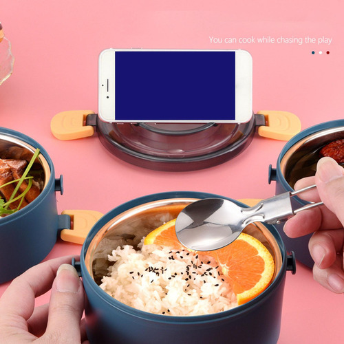 Recipiente De Comida Saludable Para Llevar - Rojo 3 Capas