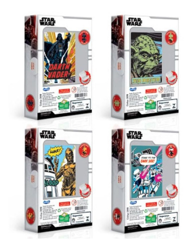 Imagem 2 de 3 de Kit 4 Quebra Cabecas Nano 500 Pcs Cada - Star Wars Toyster