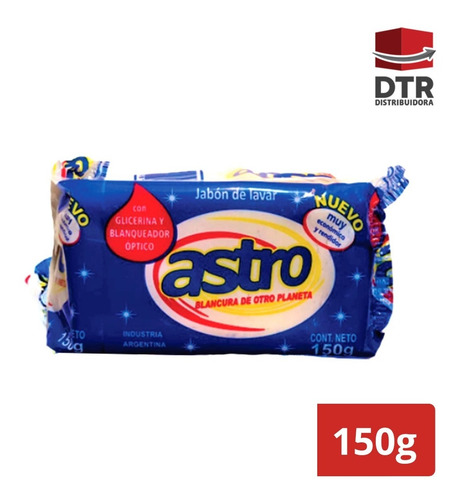 Imagen 2 de 10 de Jabon En Pan Blanco 150gr Astro