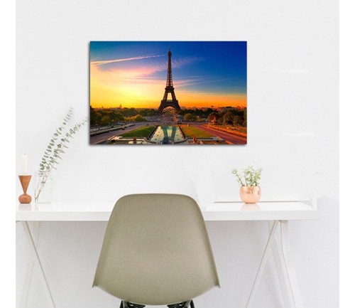 Vinilo Decorativo 30x45cm Paris Torre Eiffel Sunset Franci