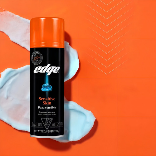Gel De Afeitar Edge Sensitive 78g Pack De 2