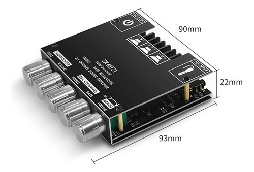 Módulo De Placa De Amplificador De Potencia 50w + Zk-mt21 Y