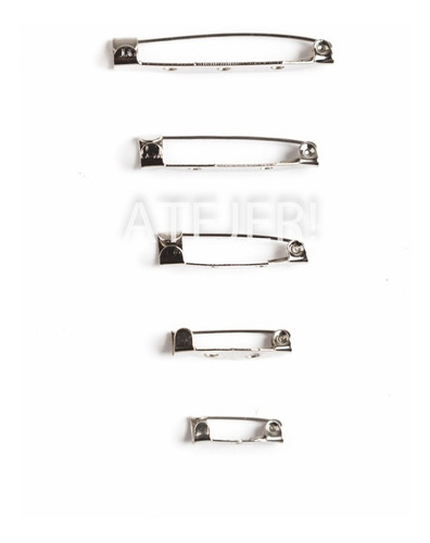 Imagen 4 de 8 de Base Gancho Para Prendedor De Metal 38mm X 100 Unidades