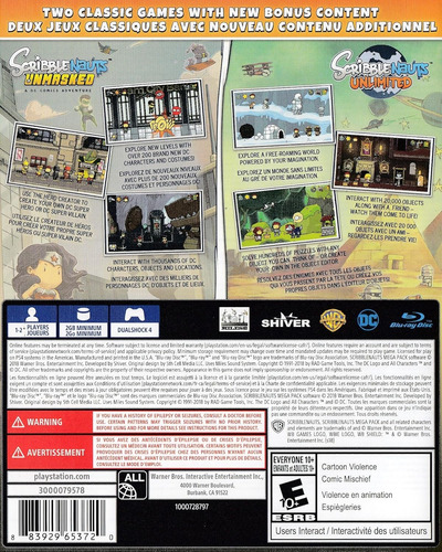 Scribblenauts Mega Pack Ps4 Edición Física Dos Juegos + Dlc