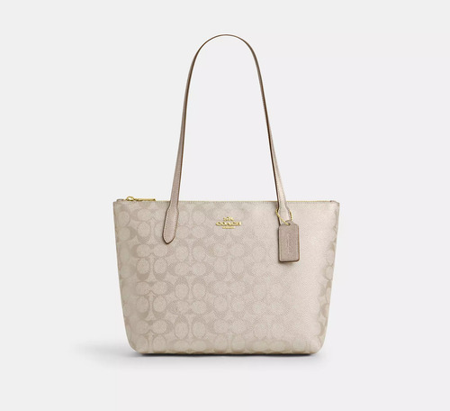 Cartera Tote Bag Fiona Zip In Signature Canvas De Coach