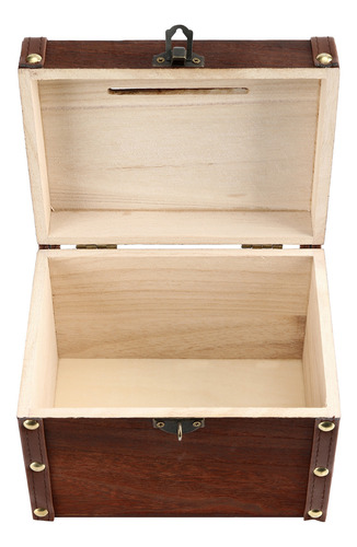 Caja De Ahorros Grande De Madera Tipo P Iggy Bank Con Candad