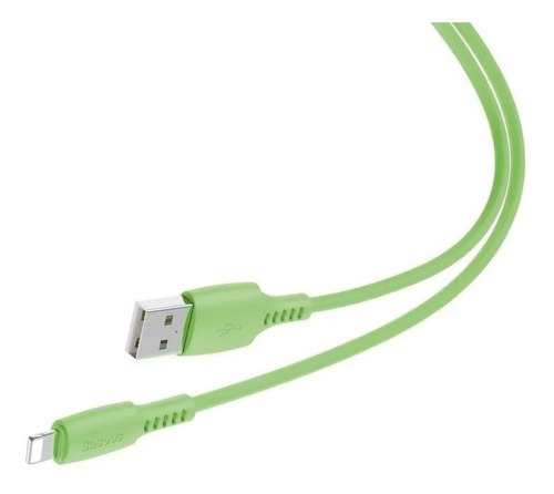 Cabo iPhone E iPad Baseus 1,2 M Carreg Rápido 2.4a Colourful Cor Verde-claro